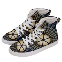 Stained Glass Colorful Glass Men s Hi-top Skate Sneakers