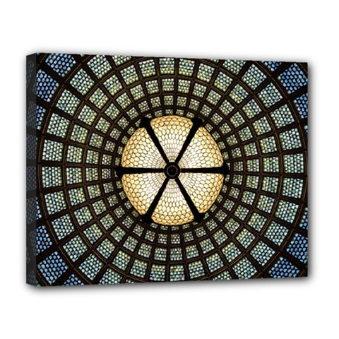 Stained Glass Colorful Glass Canvas 14  X 11  by BangZart