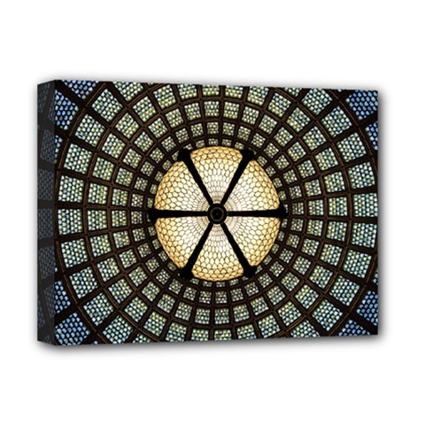 Stained Glass Colorful Glass Deluxe Canvas 16  X 12   by BangZart