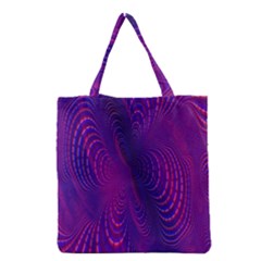 Abstract Fantastic Fractal Gradient Grocery Tote Bag by BangZart