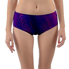 Abstract Fantastic Fractal Gradient Reversible Mid-waist Bikini Bottoms