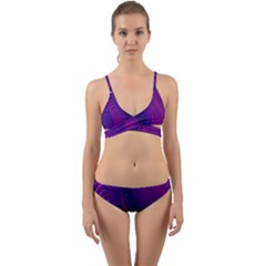 Abstract Fantastic Fractal Gradient Wrap Around Bikini Set