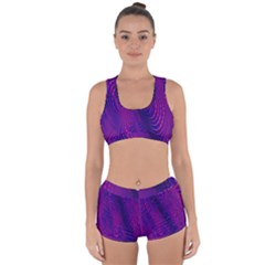 Abstract Fantastic Fractal Gradient Racerback Boyleg Bikini Set