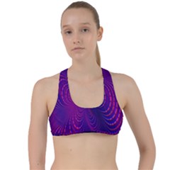 Abstract Fantastic Fractal Gradient Criss Cross Racerback Sports Bra by BangZart