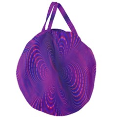 Abstract Fantastic Fractal Gradient Giant Round Zipper Tote