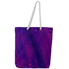 Abstract Fantastic Fractal Gradient Full Print Rope Handle Tote (large) by BangZart