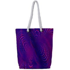 Abstract Fantastic Fractal Gradient Full Print Rope Handle Tote (small) by BangZart