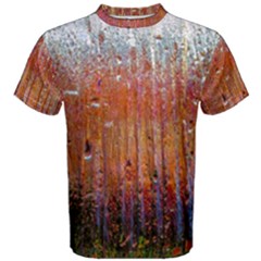 Glass Colorful Abstract Background Men s Cotton Tee by BangZart