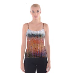 Glass Colorful Abstract Background Spaghetti Strap Top by BangZart