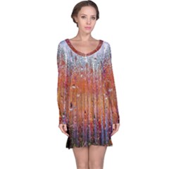 Glass Colorful Abstract Background Long Sleeve Nightdress by BangZart