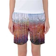 Glass Colorful Abstract Background Women s Basketball Shorts by BangZart