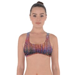 Glass Colorful Abstract Background Got No Strings Sports Bra by BangZart