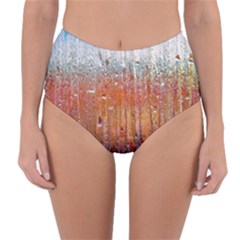 Glass Colorful Abstract Background Reversible High-waist Bikini Bottoms by BangZart