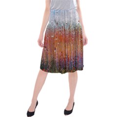 Glass Colorful Abstract Background Midi Beach Skirt by BangZart