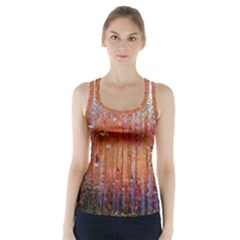 Glass Colorful Abstract Background Racer Back Sports Top by BangZart