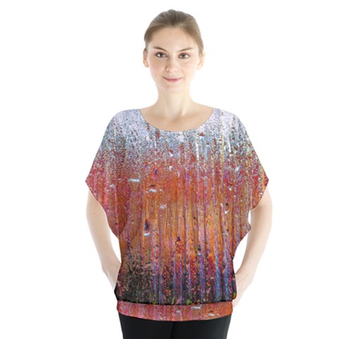 Glass Colorful Abstract Background Blouse by BangZart