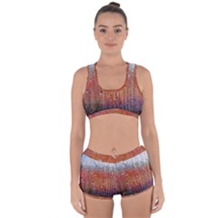 Glass Colorful Abstract Background Racerback Boyleg Bikini Set by BangZart