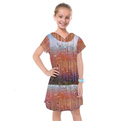 Glass Colorful Abstract Background Kids  Drop Waist Dress by BangZart