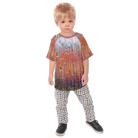 Glass Colorful Abstract Background Kids Raglan Tee by BangZart