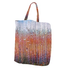 Glass Colorful Abstract Background Giant Grocery Zipper Tote by BangZart