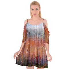 Glass Colorful Abstract Background Cutout Spaghetti Strap Chiffon Dress by BangZart