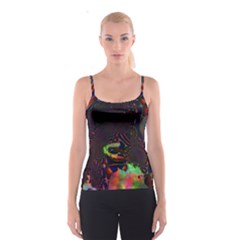 The Fourth Dimension Fractal Spaghetti Strap Top by BangZart