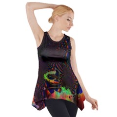 The Fourth Dimension Fractal Side Drop Tank Tunic by BangZart