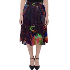 The Fourth Dimension Fractal Folding Skater Skirt