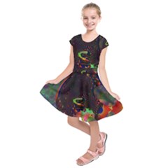 The Fourth Dimension Fractal Kids  Short Sleeve Dress by BangZart