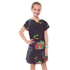 The Fourth Dimension Fractal Kids  Drop Waist Dress