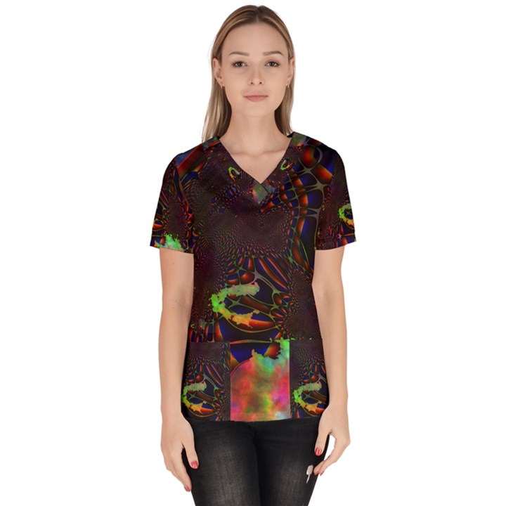 The Fourth Dimension Fractal Scrub Top