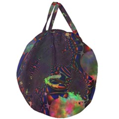 The Fourth Dimension Fractal Giant Round Zipper Tote by BangZart