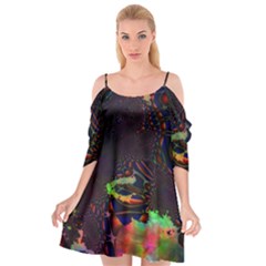 The Fourth Dimension Fractal Cutout Spaghetti Strap Chiffon Dress by BangZart