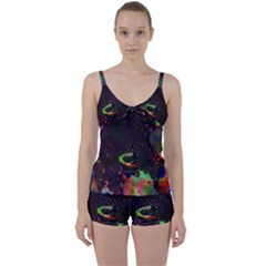 The Fourth Dimension Fractal Tie Front Two Piece Tankini by BangZart