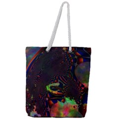 The Fourth Dimension Fractal Full Print Rope Handle Tote (large)