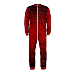 Red Grunge Texture Black Gradient Onepiece Jumpsuit (kids) by BangZart