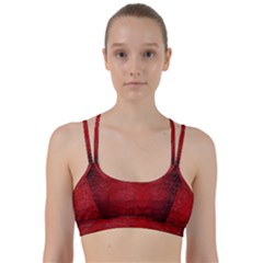 Red Grunge Texture Black Gradient Line Them Up Sports Bra