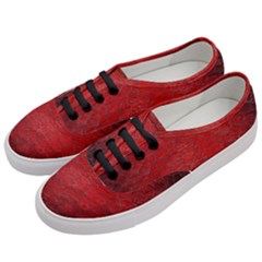 Red Grunge Texture Black Gradient Women s Classic Low Top Sneakers by BangZart