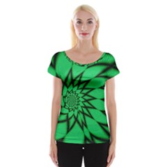 The Fourth Dimension Fractal Cap Sleeve Tops by BangZart