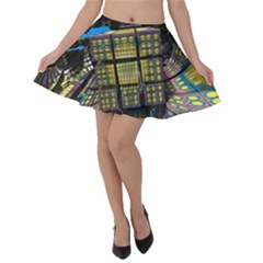 Rectangular Velvet Skater Skirt by berwies