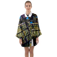 Rectangular Long Sleeve Kimono Robe