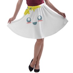 Cloud Cloudlet Sun Sky Milota A-line Skater Skirt by BangZart