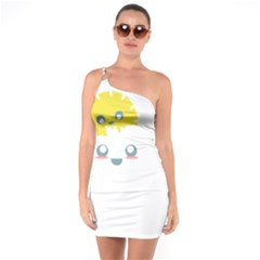 Cloud Cloudlet Sun Sky Milota One Soulder Bodycon Dress by BangZart