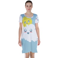 Cloud Cloudlet Sun Sky Milota Short Sleeve Nightdress by BangZart