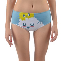 Cloud Cloudlet Sun Sky Milota Reversible Mid-waist Bikini Bottoms by BangZart