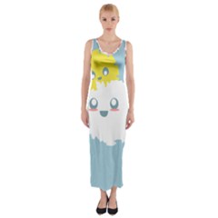 Cloud Cloudlet Sun Sky Milota Fitted Maxi Dress by BangZart