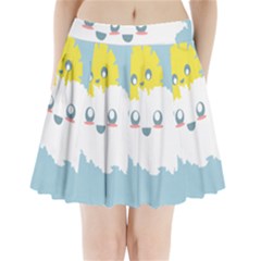 Cloud Cloudlet Sun Sky Milota Pleated Mini Skirt by BangZart