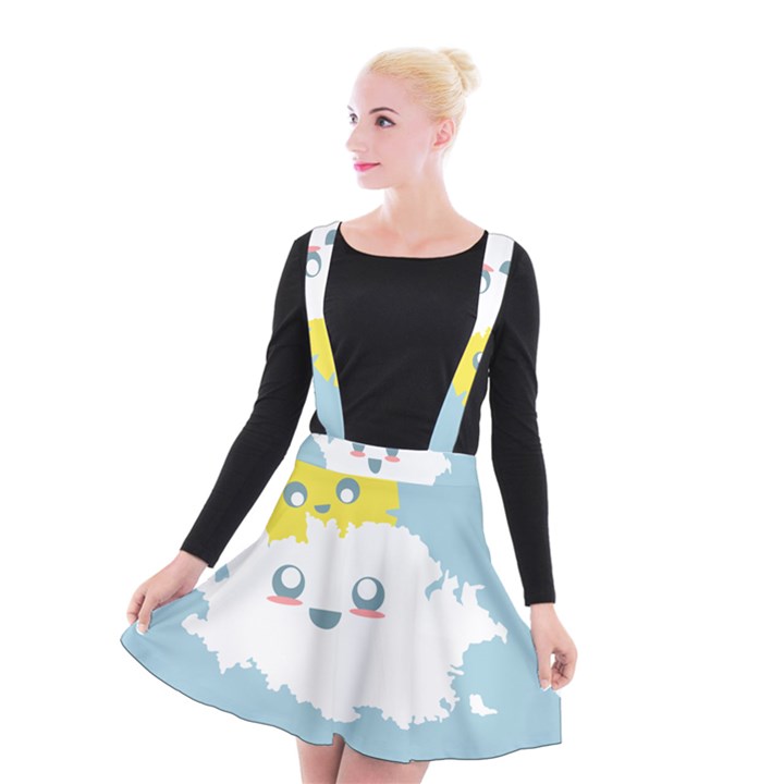 Cloud Cloudlet Sun Sky Milota Suspender Skater Skirt