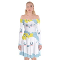 Cloud Cloudlet Sun Sky Milota Off Shoulder Skater Dress by BangZart