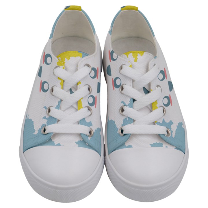 Cloud Cloudlet Sun Sky Milota Kids  Low Top Canvas Sneakers